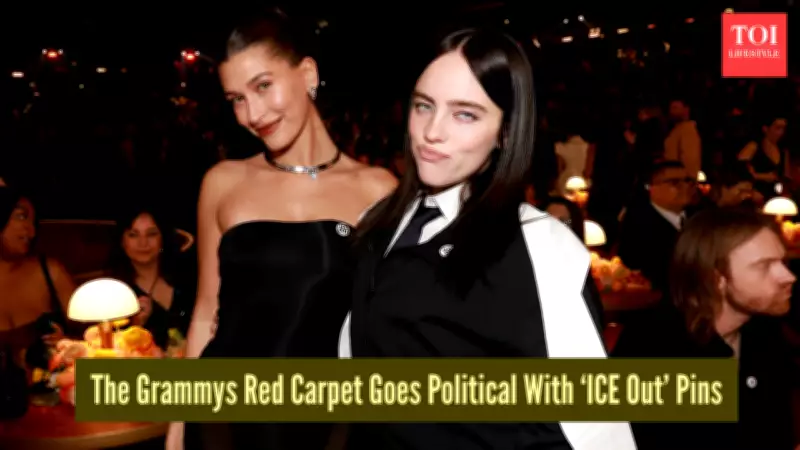 Grammys 2026: ICE Out Pins Steal Spotlight as Stars Turn Red Carpet Into Protest Platform