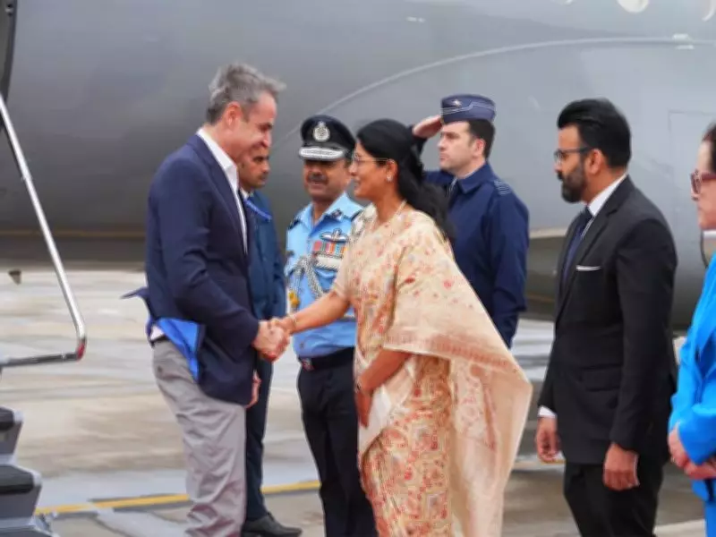 Greek PM Kyriakos Mitsotakis Arrives in Delhi for Global AI Impact Summit