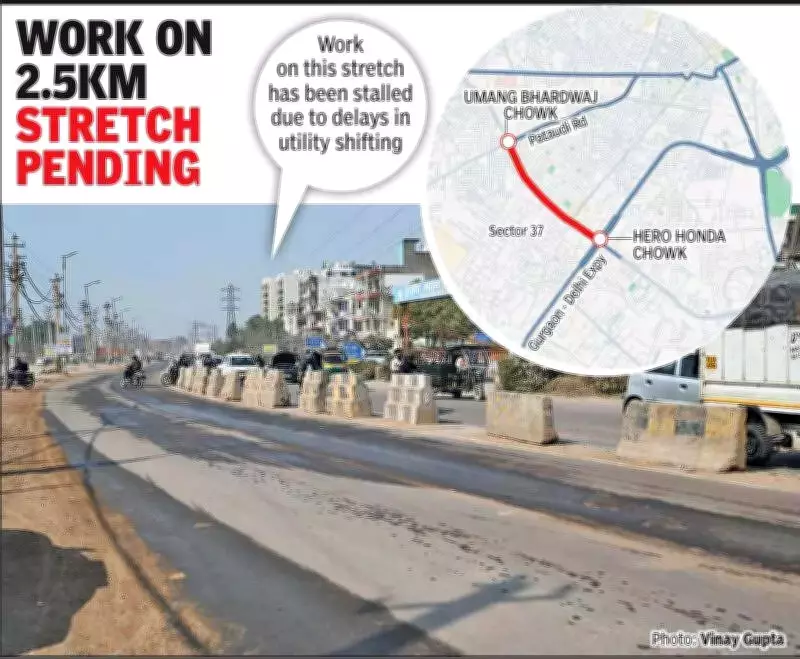 Gurgaon Metro Construction Stalled on Key 2.5km Stretch Due to Land and Utility Delays