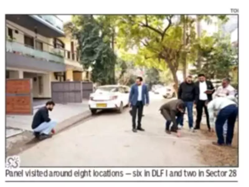 Gurgaon Road Inspection Reveals Severe Encroachments, Narrow Carriageways
