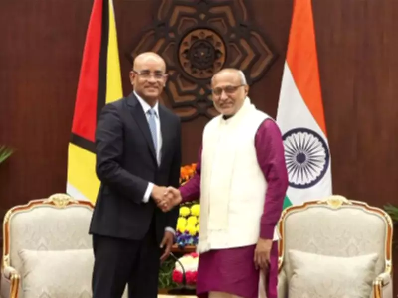 Guyana VP Jagdeo Meets Indian VP Radhakrishnan, Leaders Discuss Strengthening Bilateral Ties