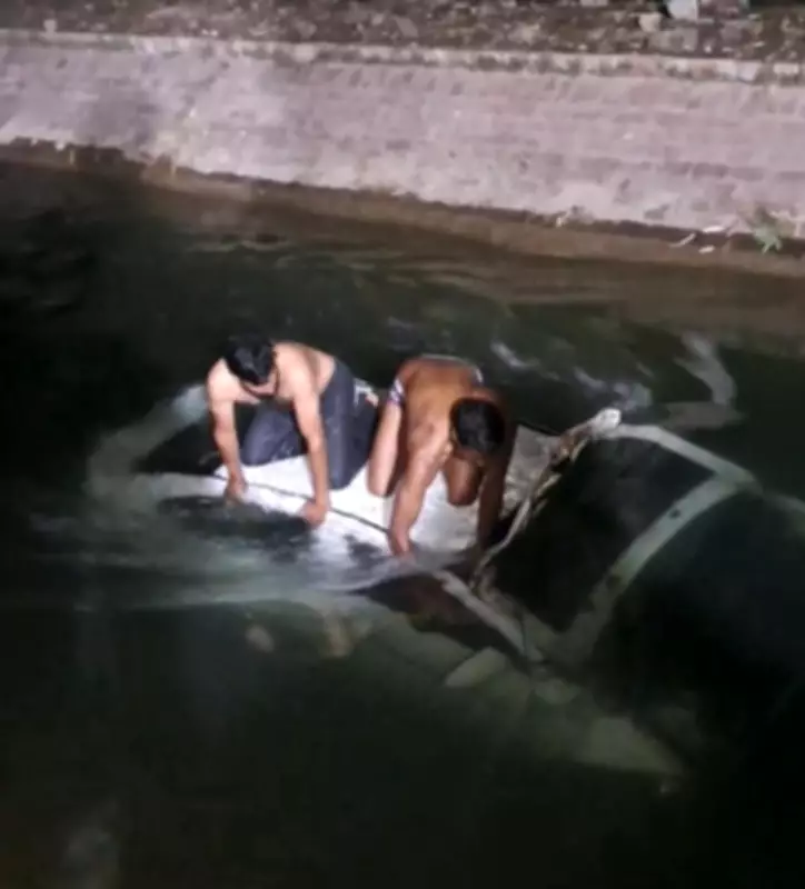 Haryana Villagers' Heroic Canal Rescue Saves Six from Sinking Car