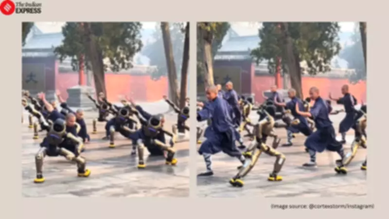 Humanoid Robots Practice Kung Fu with Shaolin Monks in China