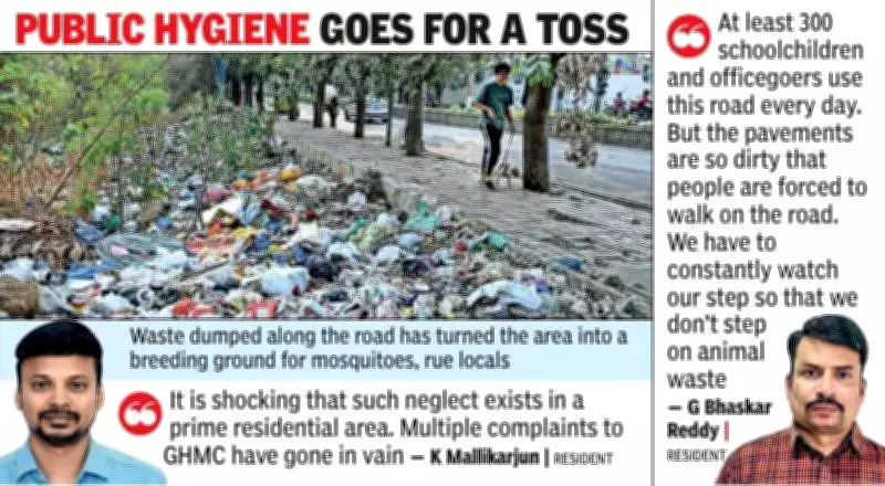 Hyderabad's DPS-Lanco Hills Road Plagued by 4-Year Sanitation Crisis