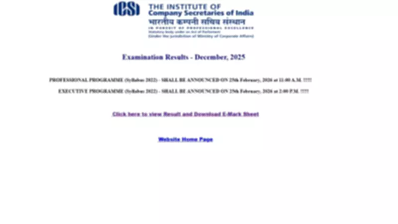 ICSI CS December 2025 Results Declared: Check Professional & Executive Scores