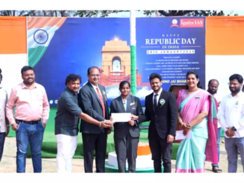 Ignite IAS Hyderabad Marks 77th Republic Day with Focus on Constitution & Nation Building