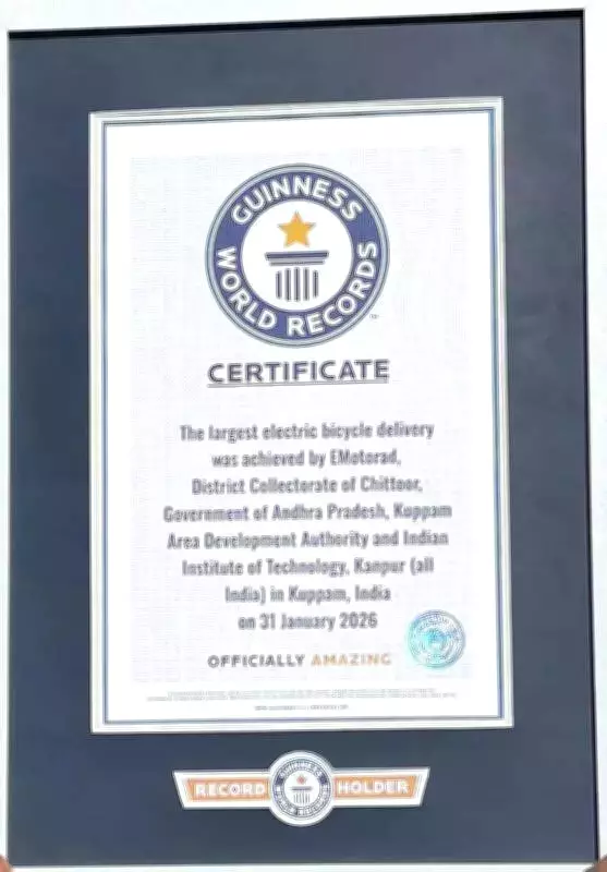 IIT Kanpur Enters Guinness World Records for Largest E-Bike Delivery in Andhra Pradesh