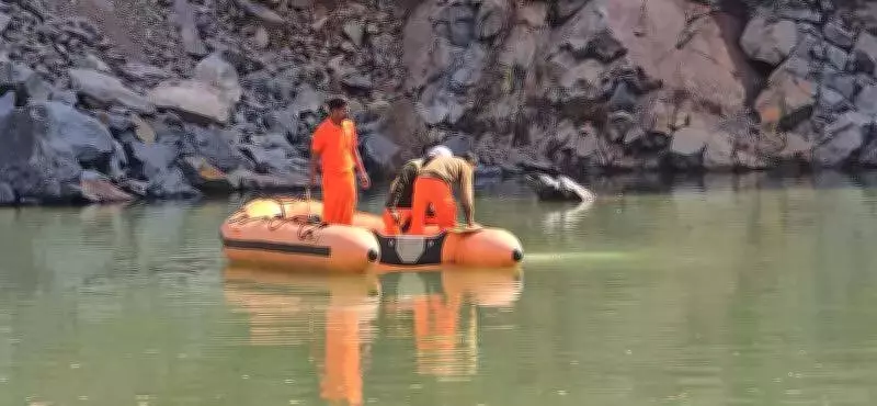 Illegal Mining Tragedy in Alwar: Excavator and Operator Sink in 100-Ft Pit