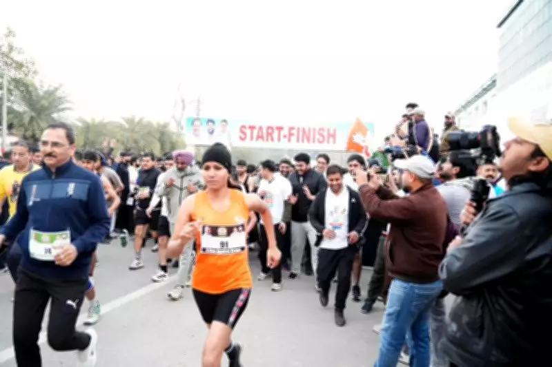Indian Youth Congress Organizes Half Marathon in Jammu & Kashmir to Promote Drug-Free Society