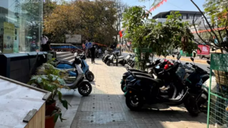 Indiranagar Residents Protest Ola Electric Store's Footpath Parking of New Vehicles