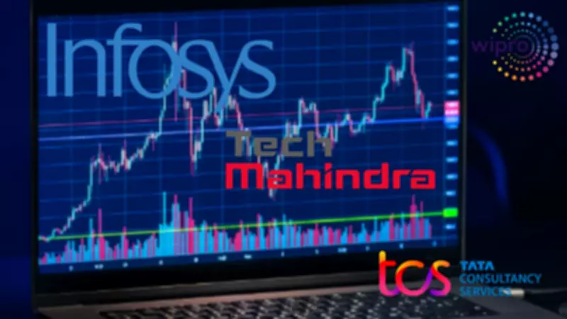 Infosys, TCS, Wipro, Tech Mahindra Lead IT Stock Plunge, Falling Up to 5%
