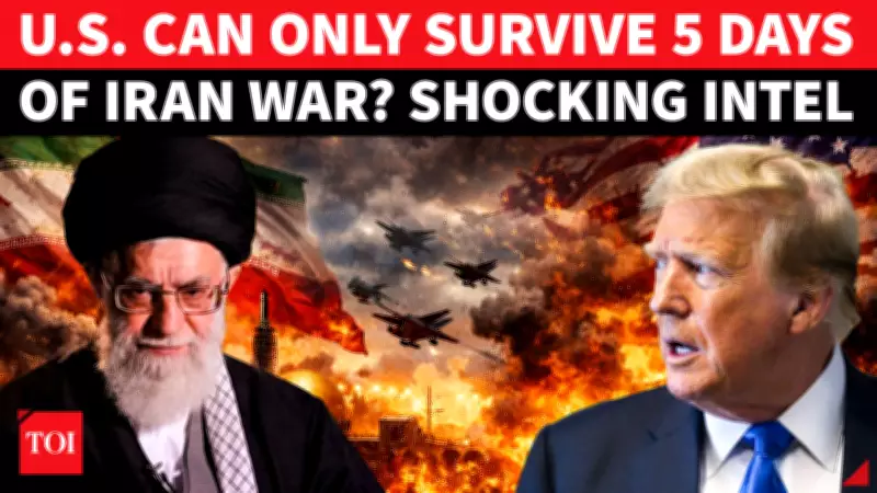 Israel's Shocking Intel: US Military Can Only Sustain Iran War For 4-5 Days