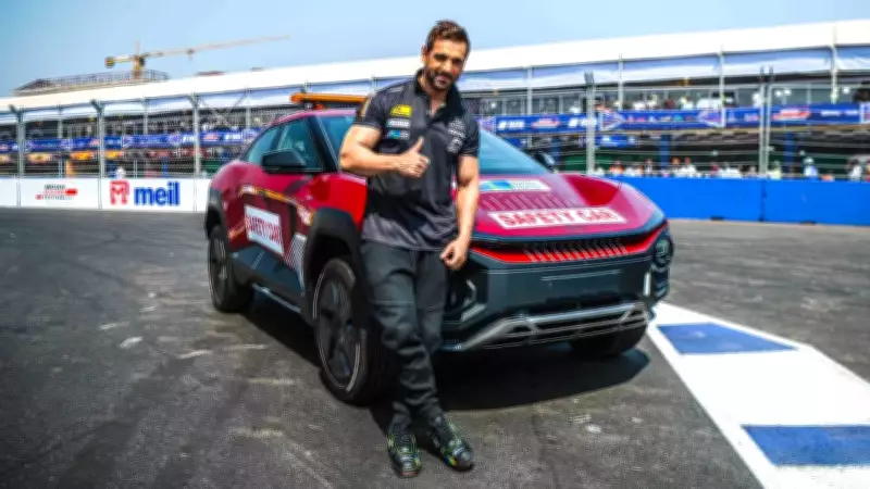 John Abraham Drives Mahindra BE 6 Formula E Safety Car at IRL Goa Street Race