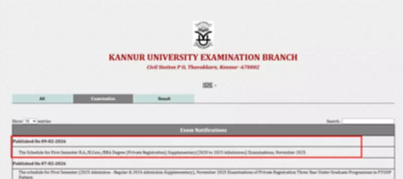 Kannur University Announces 2025 Supplementary Exam Schedule for Private Students