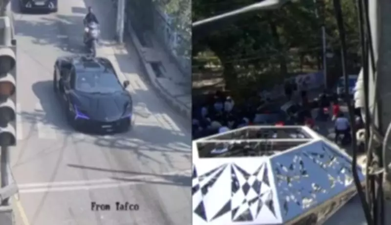 Kanpur Lamborghini Crash: CCTV Shows No Overspeeding, Bouncers Spark Crowd