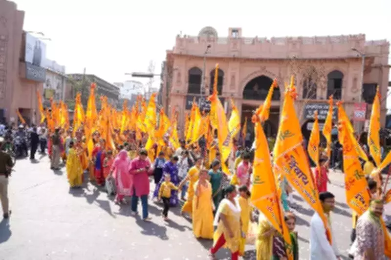 Khatu Shyam Temple's Grand Dhwaj Procession Draws Massive Crowds in Lucknow
