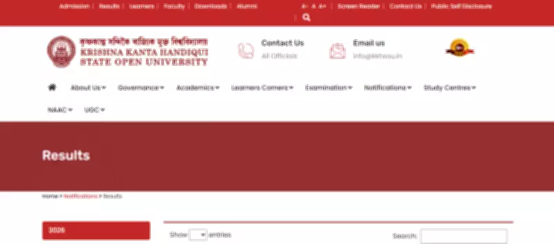 KKHSOU Announces MA 4th Semester Results for November-December Session