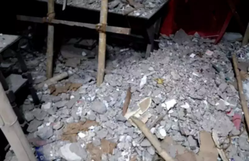 KMC DG's Narrow Escape as Concrete Crashes on Desk in Kolkata HQ