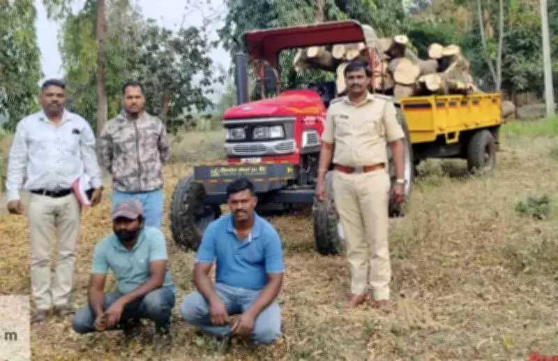 Kolhapur Forest Department Cracks Down on Illegal Wood Transportation