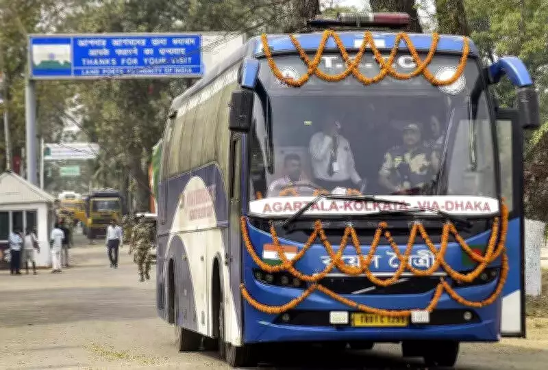 Kolkata-Dhaka-Agartala Bus Service Resumes, Boosting Tourism Hopes in Central Kolkata