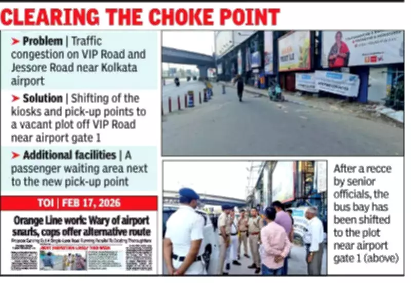 Kolkata Police Relocates Bus Counters to Ease Airport Traffic Congestion