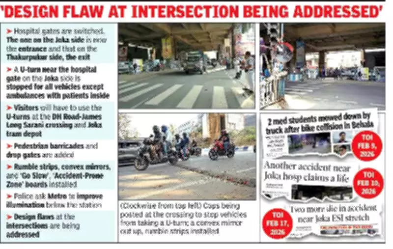 Kolkata Traffic Police Implements Safety Measures on DH Road After Fatal Accidents