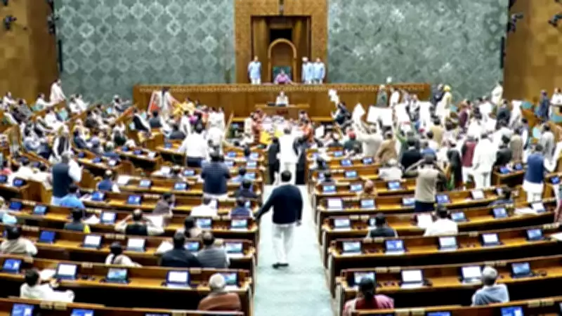 Lok Sabha Adjourned Amid Chaos as Opposition MPs Protest Suspensions