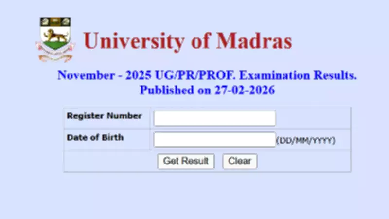 Madras University Declares UG, PG, and Professional Exam Results for November 2025