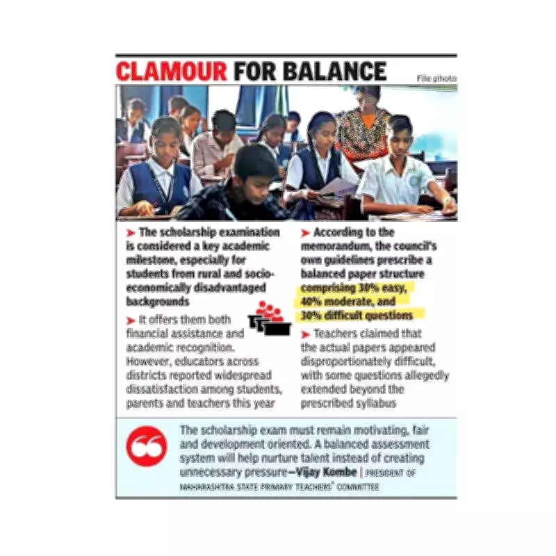 Maharashtra Teachers Slam State Scholarship Exam for Being Too Difficult for Class 5 Students