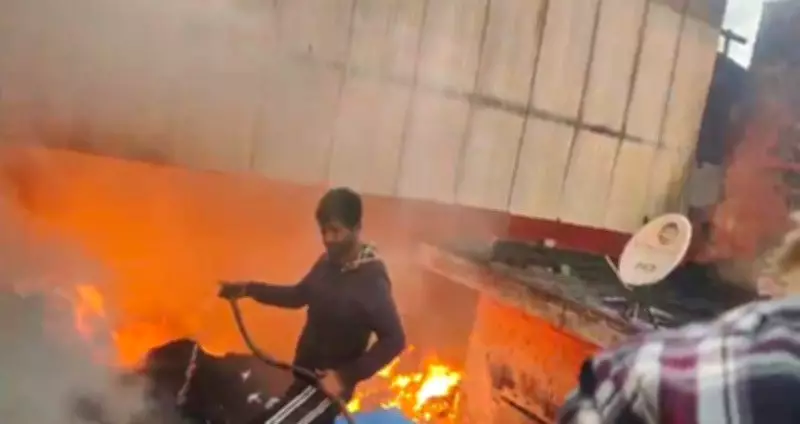 Major Fire Engulfs Waste Cloth Godown in Panipat's Shakti Nagar, Residents Evacuated