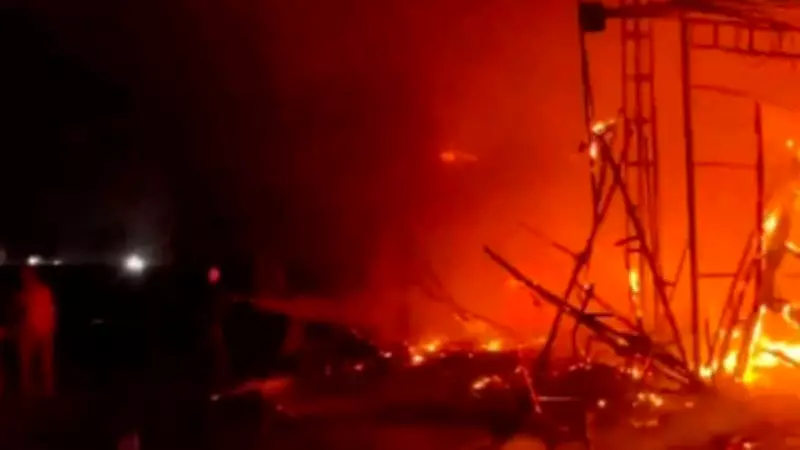 Major Fire Erupts at Wedding Venue Near Sheetla Mata Temple in Gurugram