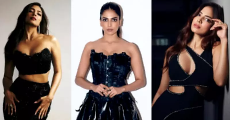 Malavika Mohanan's Black Fashion Evolution: From Leather to Latex Ensembles