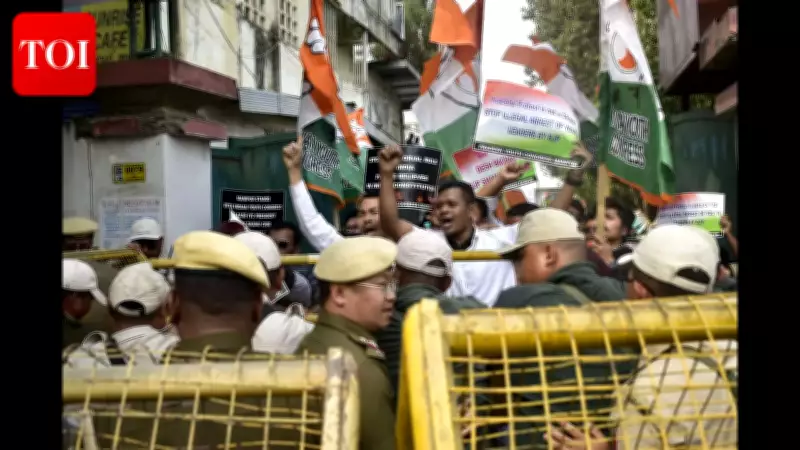 Manipur Youth Congress Clashes with Police Over Modi Effigy Protest