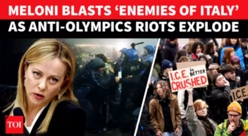Meloni Condemns Olympic Sabotage as 'Enemies of Italy' Amid Milan Street Violence