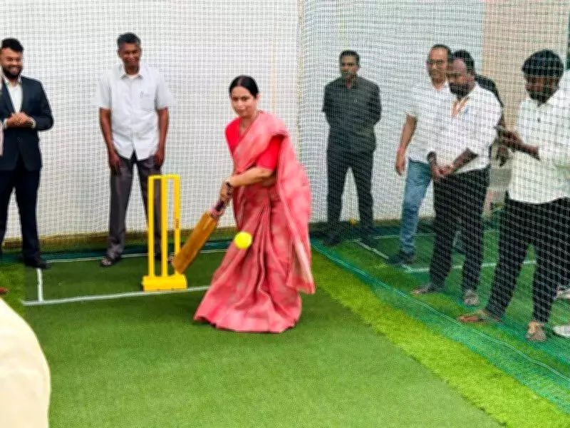 Ministers Jarkiholi and Hebbalkar Inaugurate Rs 40 Lakh Indoor Cricket Ground in Belagavi