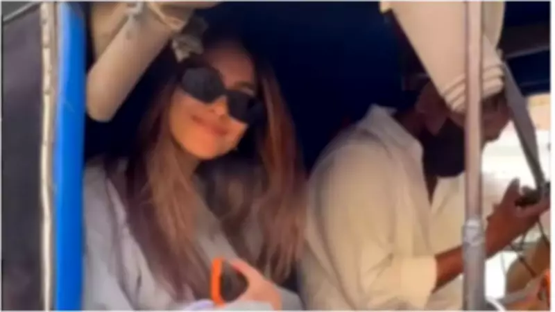 Mrunal Thakur Takes Auto-Rickshaw Home, Shows Simple Charm Amid Film Promotions