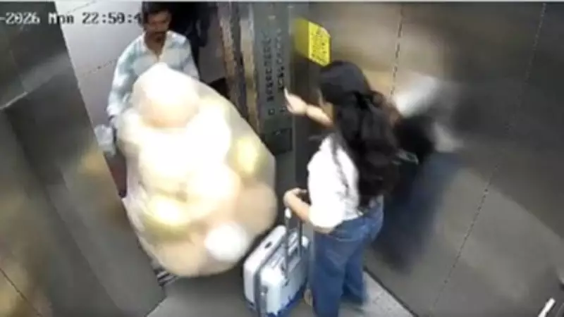 Mumbai Elevator Horror: Balloon Explosion Injures Three, Narrow Escape Caught on CCTV
