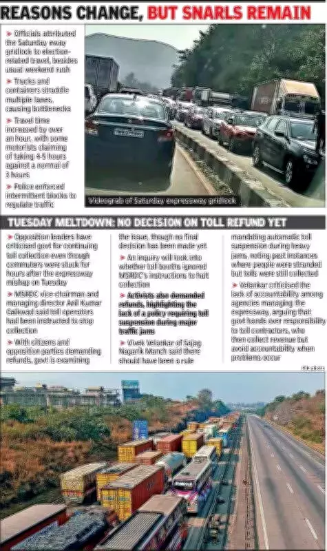 Mumbai-Pune Expressway Gridlock Worsens: Election Travel and Heavy Vehicles Blamed