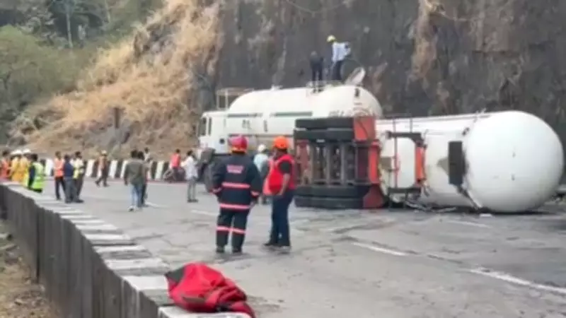 Mumbai-Pune Expressway Paralyzed After Chemical Tanker Accident, Traffic Standstill
