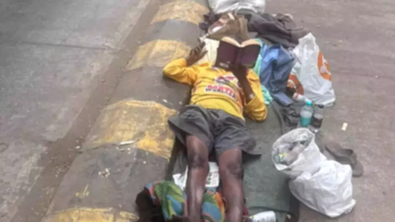 Mumbai's Viral 'Reading Man' Photo Sparks Debate on Homelessness and Inequality
