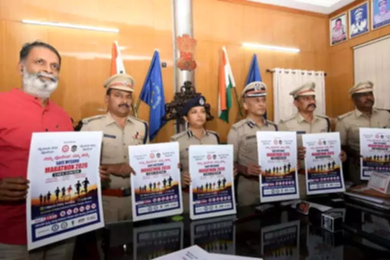 Mysuru Police Organize 'Safe Mysuru' Run to Combat Drugs and Cyber Crime