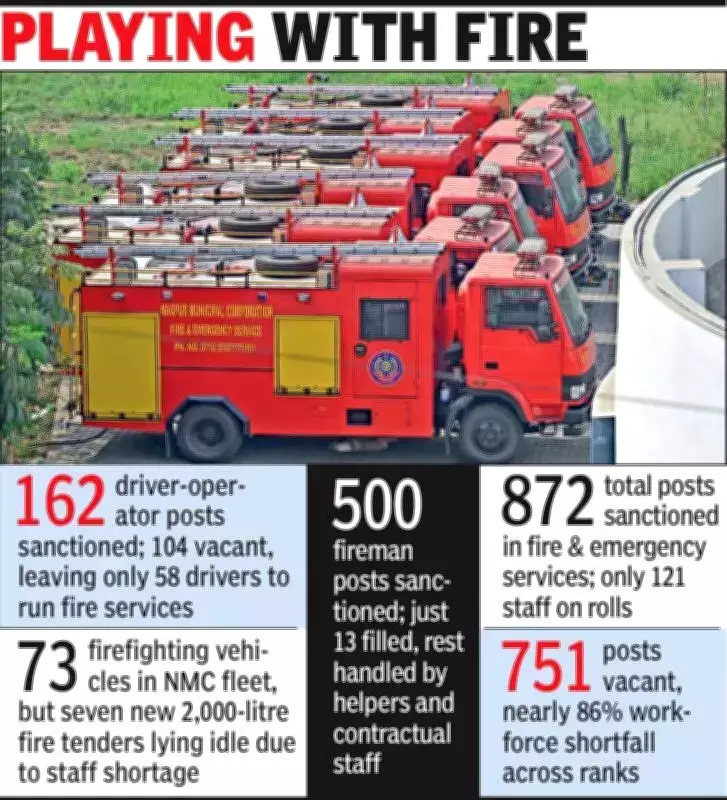 Nagpur Fire Services in Crisis: 86% Staff Vacancies Leave City Vulnerable