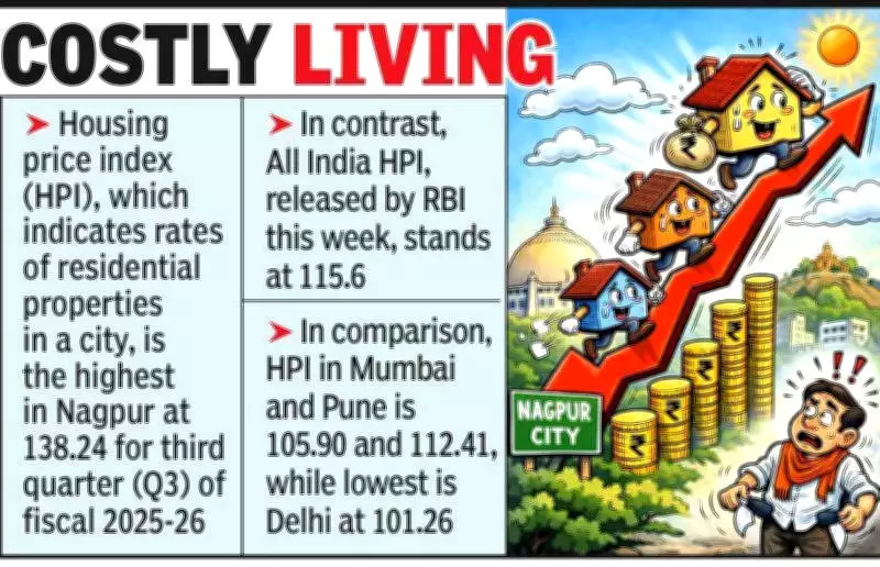 Nagpur Tops India's Housing Price Index, Outpaces Major Metros in Q3 FY26