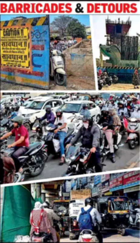 Nagpur's Four Flyover Construction Sparks Major Traffic Chaos and Commuter Woes