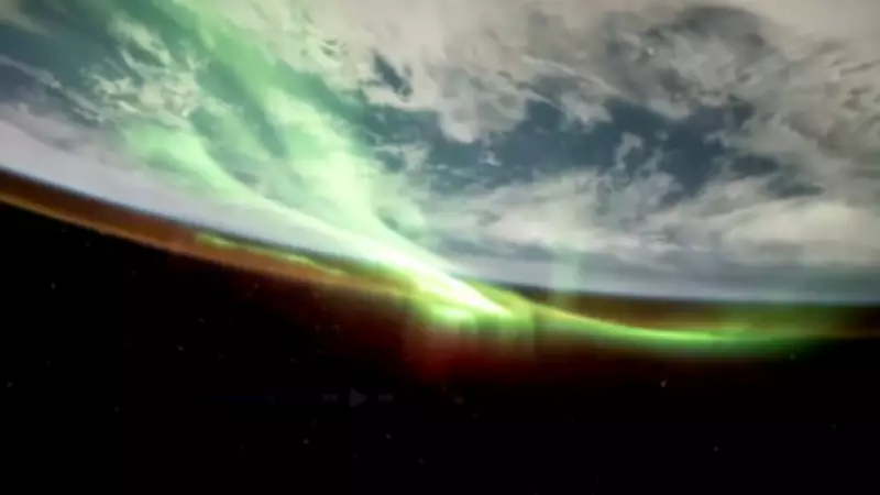 NASA Captures Stunning Green Aurora Ribbons from Space Station
