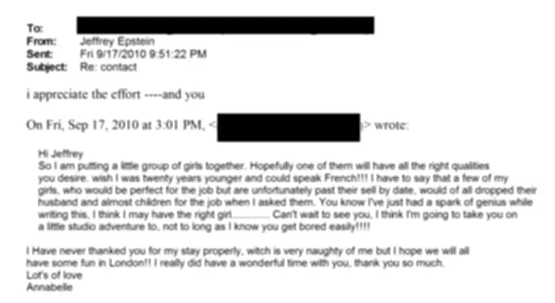 New Epstein Files Reveal Annabelle Neilson's Contact with Financier Post-Conviction