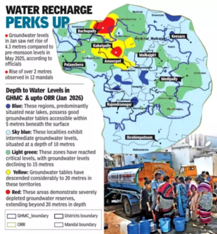 New Hyderabad Municipal Corporations Face Severe Groundwater Depletion Crisis