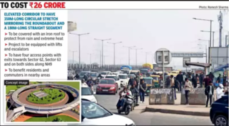 Noida Authority Launches Rs 26 Crore 530-Metre Skywalk in Sector 62 to Ease Traffic