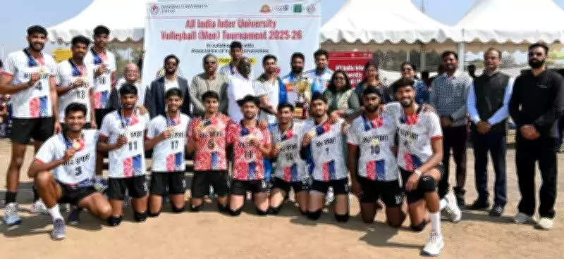 North Zone Dominates Inter-University Volleyball, Panjab University Claims Championship