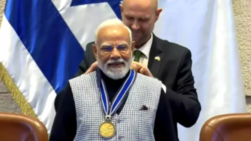 PM Modi Honored with Knesset Medal, Strengthens India-Israel Strategic Ties